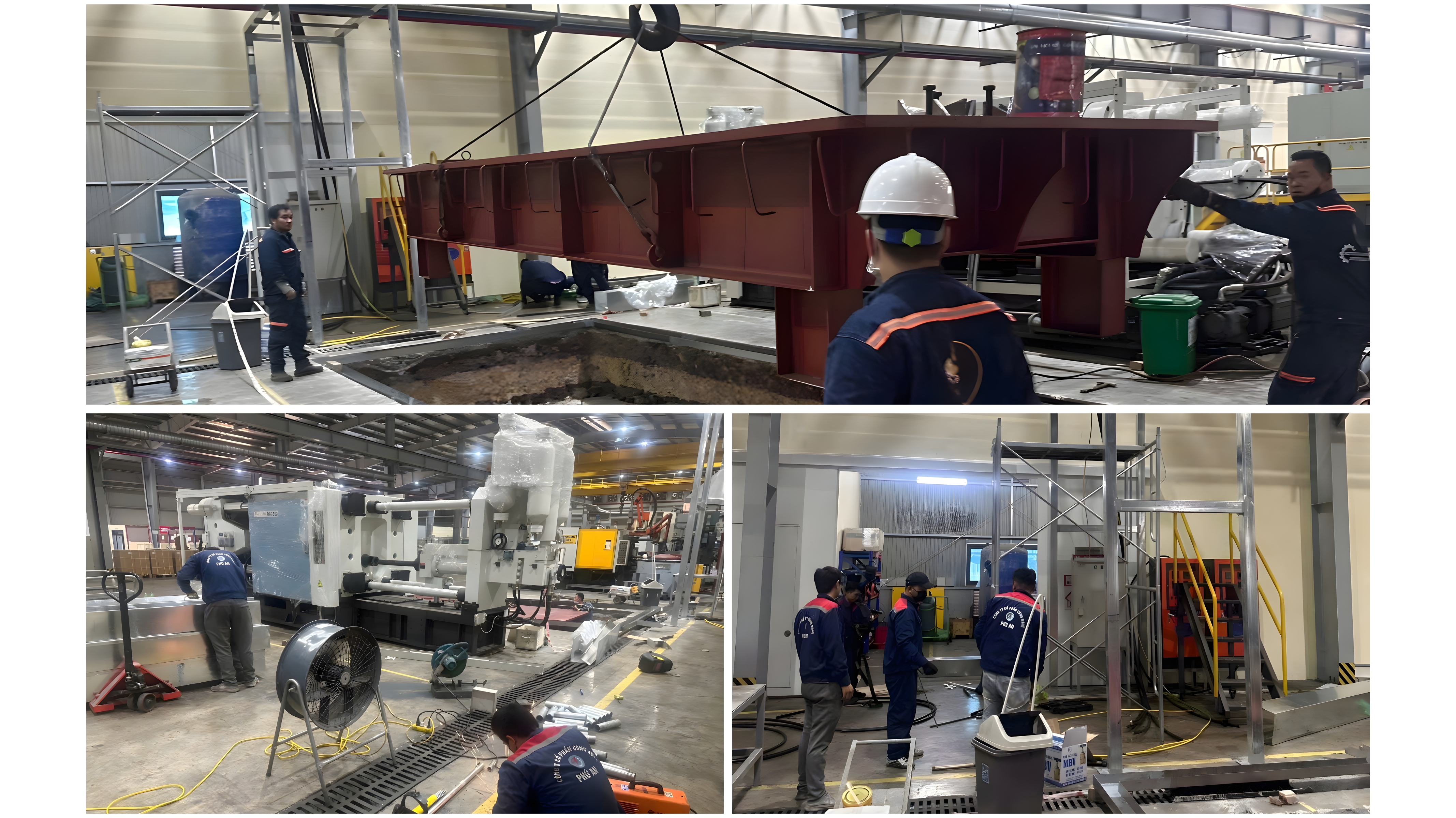 GIA CÔNG LẮP ĐẶT KHUNG BỆ MÁY MÓC